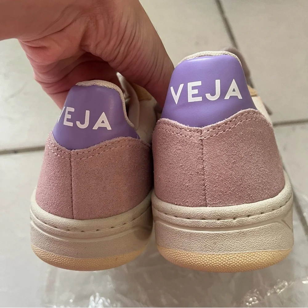 NEW Veja Women V-10 Suede Multico Peach Lavender Sneakers Shoes size 39 US 8 - Picture 6 of 11